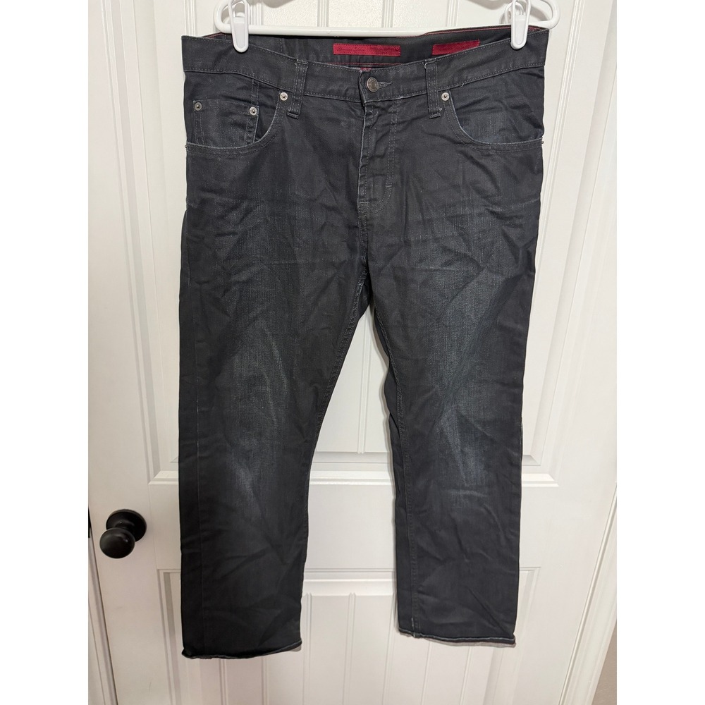 Banana Republic Jeans Mens 33x30 Vintage Straight Dark Gray Denim Pants EUC